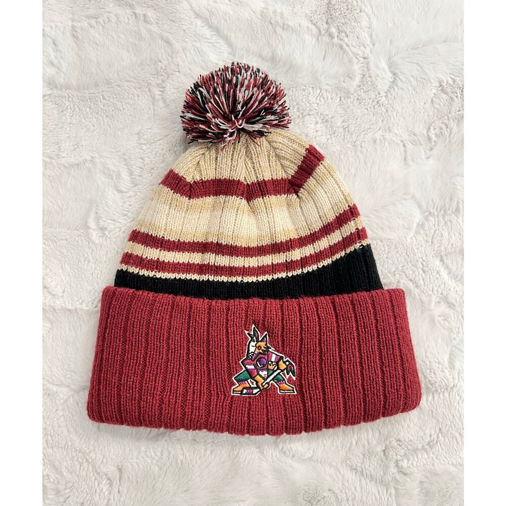 New ARIZONA Coyotes Knit Beanie Pom Hat NHL HOCKEY  Phoenix Team Cuffed Warm